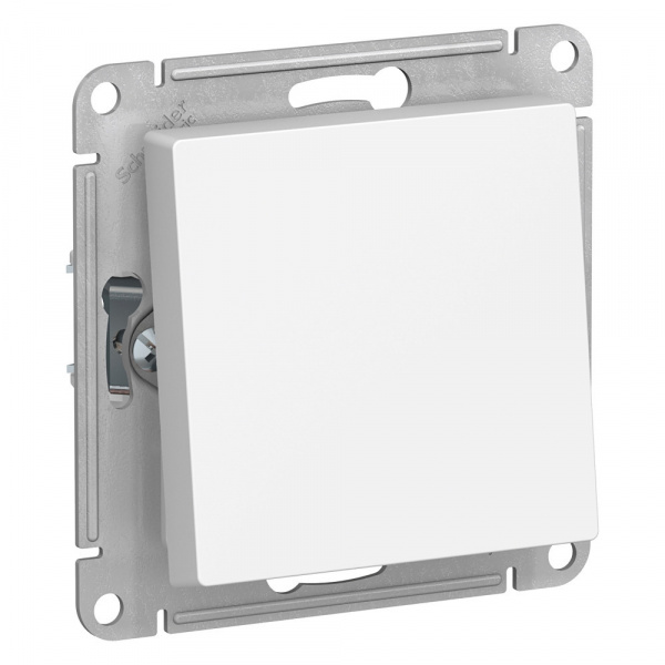 ATLASDESIGN AQUA 1-клавишный ПЕРЕКЛЮЧАТЕЛЬ, IP44, сх.6, 10АХ, механизм, БЕЛЫЙ