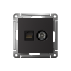 ATLASDESIGN РОЗЕТКА двойная ТВ + компьютерная RJ45 кат. 5e, механизм, КАРБОН