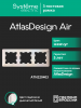 ATLASDESIGN AIR 3-постовая РАМКА, ЖЕМЧУГ/дымчатый белый