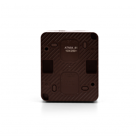 ATLASDESIGN PROFI IP54 О/У 1-клавишный ПЕРЕКЛЮЧАТЕЛЬ, сх.6, 10АХ, КОРИЧНЕВЫЙ