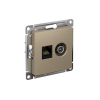 ATLASDESIGN РОЗЕТКА двойная ТВ + компьютерная RJ45 кат. 5e, механизм, ШАМПАНЬ