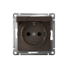 ATLASDESIGN РОЗЕТКА с заземлением со шторками с крышкой,16А,IP20, мех.,быстрозажим. клем., МОККО