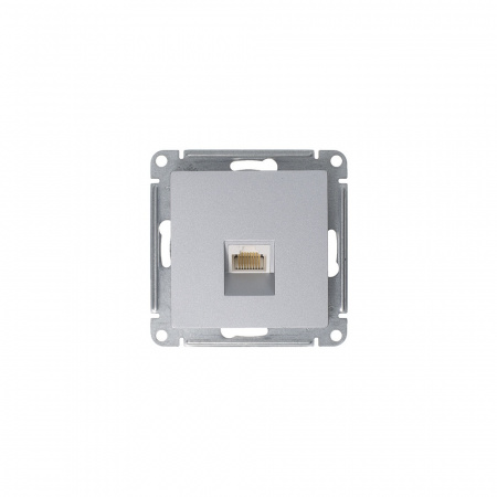 ATLASDESIGN РОЗЕТКА компьютерная RJ45 кат. 5e, механизм, АЛЮМИНИЙ
