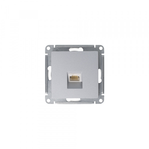 ATLASDESIGN РОЗЕТКА компьютерная RJ45 кат. 5e, механизм, АЛЮМИНИЙ