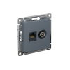 ATLASDESIGN РОЗЕТКА двойная ТВ + компьютерная RJ45 кат. 5e, механизм, ГРИФЕЛЬ