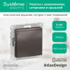 ATLASDESIGN РОЗЕТКА с заземлением со шторками с крышкой, 16А, IP20, механизм, МОККО