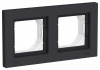 ATLASDESIGN AQUA 2-постовая РАМКА, IP44, КАРБОН