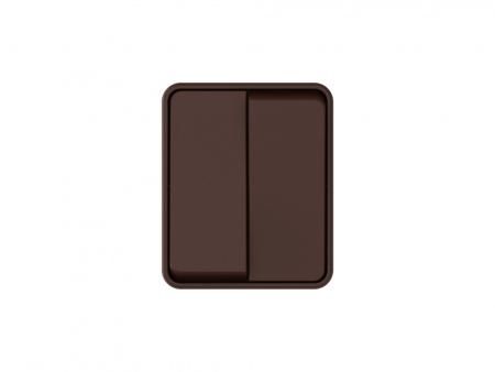 ATLASDESIGN PROFI IP54 О/У 2-клавишный ВЫКЛЮЧАТЕЛЬ, сх.5, 10АХ, КОРИЧНЕВЫЙ