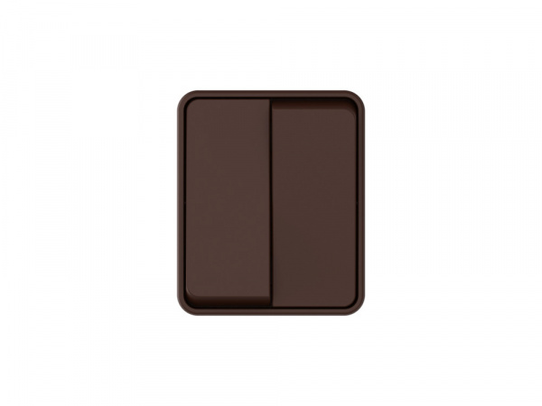ATLASDESIGN PROFI IP54 О/У 2-клавишный ВЫКЛЮЧАТЕЛЬ, сх.5, 10АХ, КОРИЧНЕВЫЙ