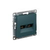 ATLASDESIGN РОЗЕТКА двойная компьютерная RJ45+RJ45 кат. 5e, механизм, ИЗУМРУД