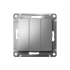 ATLASDESIGN 3-клавишный ВЫКЛЮЧАТЕЛЬ, сх.1+1+1, 10АХ, механизм, СТАЛЬ