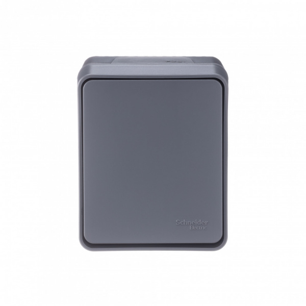 ATLASDESIGN PROFI IP54 О/У 1-клавишный ПЕРЕКЛЮЧАТЕЛЬ, сх.6, 10АХ, АНТРАЦИТ