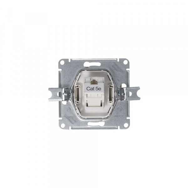 ATLASDESIGN РОЗЕТКА компьютерная RJ45 кат. 5e, механизм, АЛЮМИНИЙ
