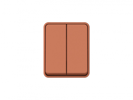 ATLASDESIGN PROFI IP54 О/У 2-клавишный ВЫКЛЮЧАТЕЛЬ, сх.5, 10АХ, ТЕРРАКОТОВЫЙ