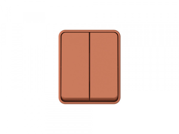 ATLASDESIGN PROFI IP54 О/У 2-клавишный ВЫКЛЮЧАТЕЛЬ, сх.5, 10АХ, ТЕРРАКОТОВЫЙ