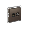 ATLASDESIGN РОЗЕТКА двойная ТВ + компьютерная RJ45 кат. 5e, механизм, МОККО