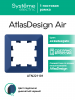 ATLASDESIGN AIR 1-постовая РАМКА, АКВАМАРИН/дымчатый черный
