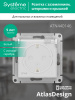 ATLASDESIGN AQUA РОЗЕТКА с заземлением со шторками, с прозрач. крышкой 16А, IP44, механизм, БЕЛЫЙ