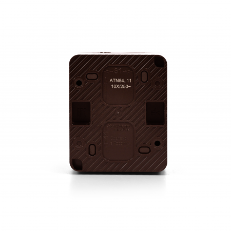 ATLASDESIGN PROFI IP54 О/У 1-клавишный ВЫКЛЮЧАТЕЛЬ, сх.1, 10АХ, КОРИЧНЕВЫЙ