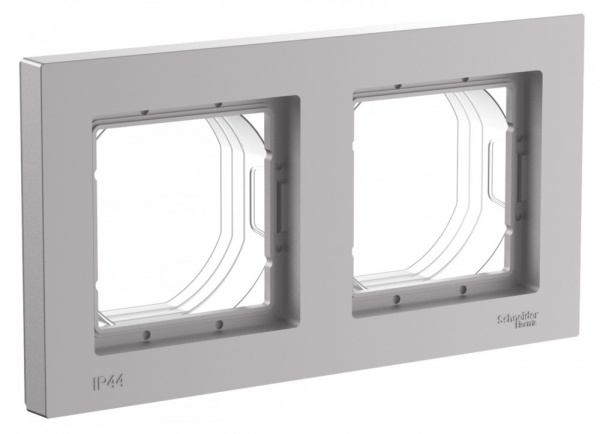 ATLASDESIGN AQUA 2-постовая РАМКА, IP44, АЛЮМИНИЙ