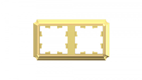 ATLASDESIGN ANTIQUE 2-постовая РАМКА, универсальная, ЗОЛОТО