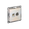 ATLASDESIGN РОЗЕТКА двойная ТВ + компьютерная RJ45 кат. 5e, механизм, ЖЕМЧУГ