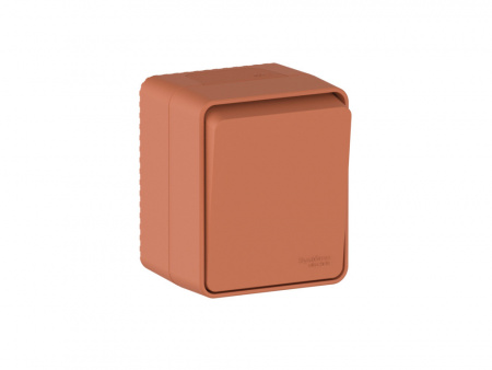ATLASDESIGN PROFI IP54 О/У 1-клавишный ПЕРЕКЛЮЧАТЕЛЬ, сх.6, 10АХ, ТЕРРАКОТОВЫЙ