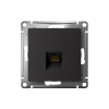 ATLASDESIGN РОЗЕТКА компьютерная RJ45 кат. 6A, механизм, КАРБОН
