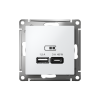 ATLASDESIGN USB РОЗЕТКА A + тип-C 45Вт высокоскор.заряд. QC, PD, механизм, ЛОТОС