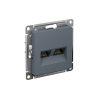 ATLASDESIGN РОЗЕТКА двойная компьютерная RJ45+RJ45 кат. 5e, механизм, ГРИФЕЛЬ
