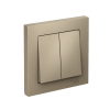 ATLASDESIGN 2-клавишный ВЫКЛЮЧАТЕЛЬ, сх.5, 10АХ, в сборе, ШАМПАНЬ