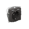 ATLASDESIGN РОЗЕТКА 16А c 2 USB A+A, 5В/2,4А, 2х5В/1,2А, механизм, БАЗАЛЬТ