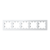 ATLASDESIGN 5-постовая РАМКА, универсальная, БЕЛЫЙ