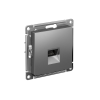 ATLASDESIGN РОЗЕТКА компьютерная RJ45 кат. 5e, механизм, СТАЛЬ