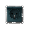 ATLASDESIGN РОЗЕТКА с заземлением со шторками с крышкой, 16А, IP20, механизм, ИЗУМРУД