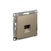 ATLASDESIGN РОЗЕТКА компьютерная RJ45 кат. 6A, механизм, ШАМПАНЬ