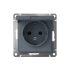 ATLASDESIGN РОЗЕТКА с заземлением со шторками с крышкой, 16А, IP20, механизм, ГРИФЕЛЬ