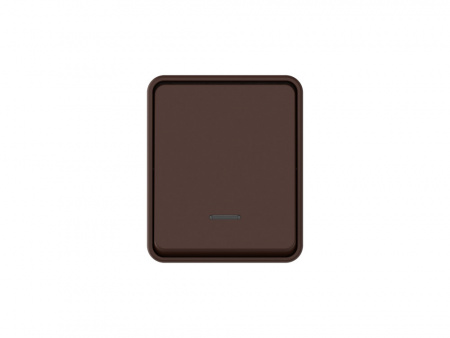 ATLASDESIGN PROFI IP54 О/У 1-клавишный ВЫКЛЮЧАТЕЛЬ с подсветкой, сх.1а, 10АХ, КОРИЧНЕВЫЙ