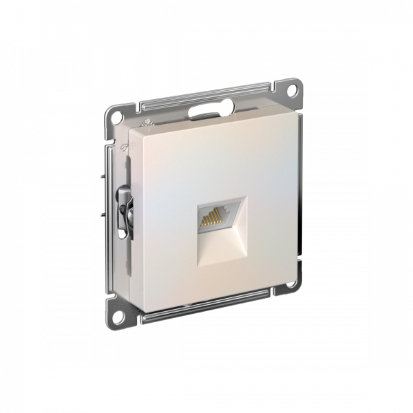 ATLASDESIGN РОЗЕТКА компьютерная RJ45 кат. 6A, механизм, ЖЕМЧУГ