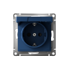 ATLASDESIGN РОЗЕТКА с заземлением со шторками с крышкой,16А,IP20, мех.,быстрозажим. клем., АКВАМАРИН