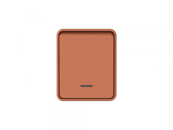 ATLASDESIGN PROFI IP54 О/У 1-клавишный ВЫКЛЮЧАТЕЛЬ с подсветкой, сх.1а, 10АХ, ТЕРРАКОТОВЫЙ