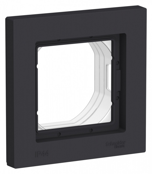 ATLASDESIGN AQUA 1-постовая РАМКА, IP44, КАРБОН