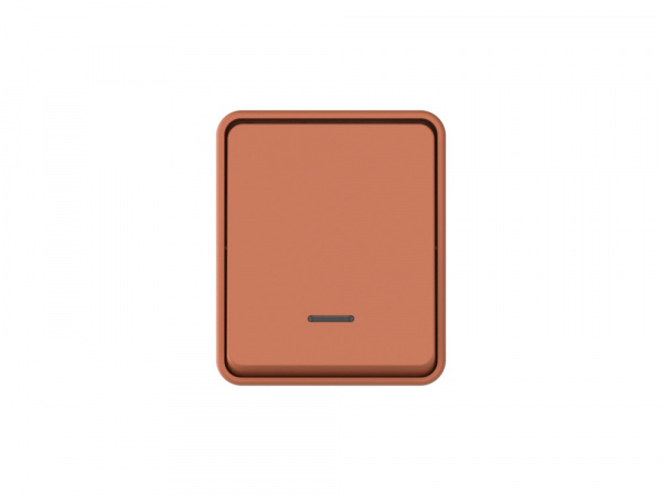 ATLASDESIGN PROFI IP54 О/У 1-клавишный ВЫКЛЮЧАТЕЛЬ с подсветкой, сх.1а, 10АХ, ТЕРРАКОТОВЫЙ