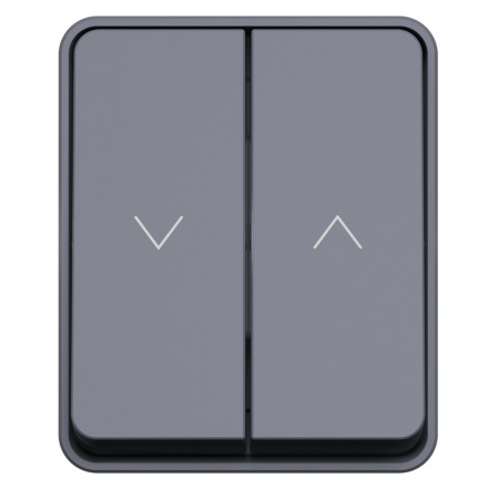 ATLASDESIGN PROFI IP54 О/У 2-клавишный ВЫКЛЮЧАТЕЛЬ ДЛЯ ЖАЛЮЗИ, сх.4, 10А, АНТРАЦИТ